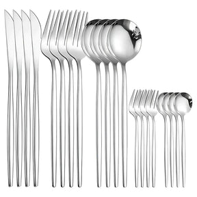 Talheres Prata Inox Glamour – Elegância e Brilho para Sua Mesa Posta- COMPRE E  LEVA O DOBRO