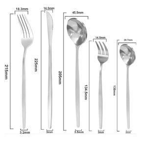 Talheres Prata Inox Glamour – Elegância e Brilho para Sua Mesa Posta- COMPRE E  LEVA O DOBRO